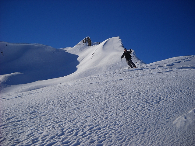 Kay Abfahrt vom Helgenhorn